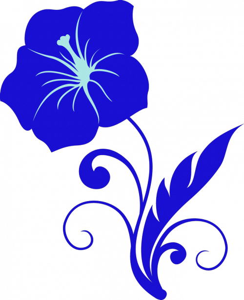 Vector Graphics Clipart Floral Design - Hawaiian Hibiscus (500x613)
