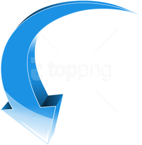 Free Png Download Arrow Blue Down Transparent Clipart - 3d Arrow Down Png (480x490)