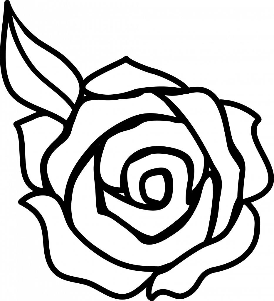 Download Rose Clip Art - Beginner Rose Drawing Easy (933x1024)