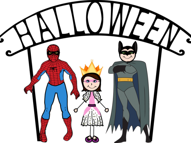Halloween Clipart Superhero - Halloween Clip Art Costumes (640x480)