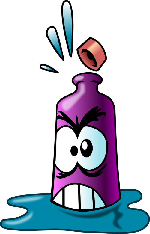 Vector Graphics - Angry Bottle (500x781)