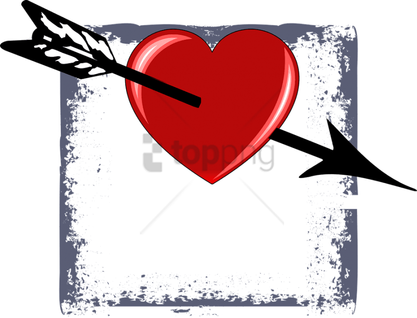 Free Png Corazon De San Valentin Con Flecha Png Image - Imagen De Versos Romanticos (850x647)