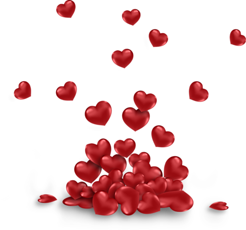 Tube Amour St Valentin Comme Vous Voulez Mdr - Bunch Of Hearts Png (500x467)