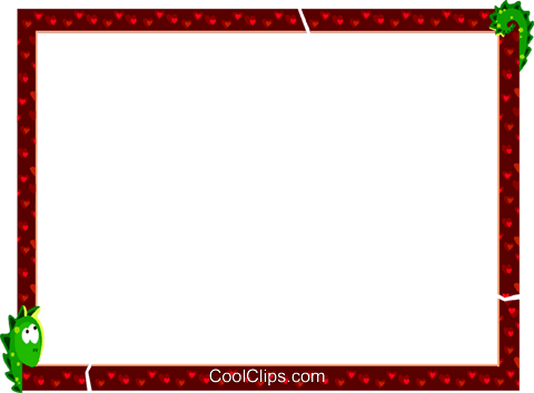 Cadre De Saint Valentin Vecteurs De Stock Et Clip Art - Moldura Dia Dos Namorados Png (480x354)