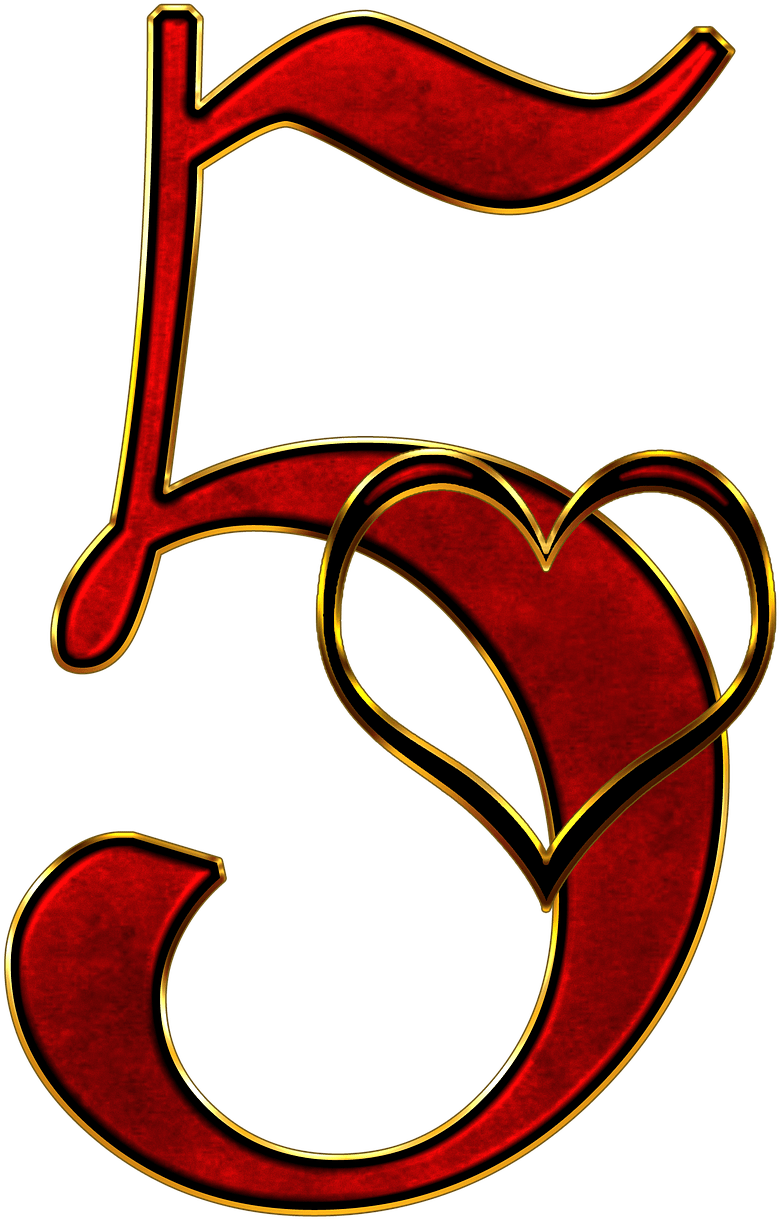 Valentine Number - Number 5 (888x1280)