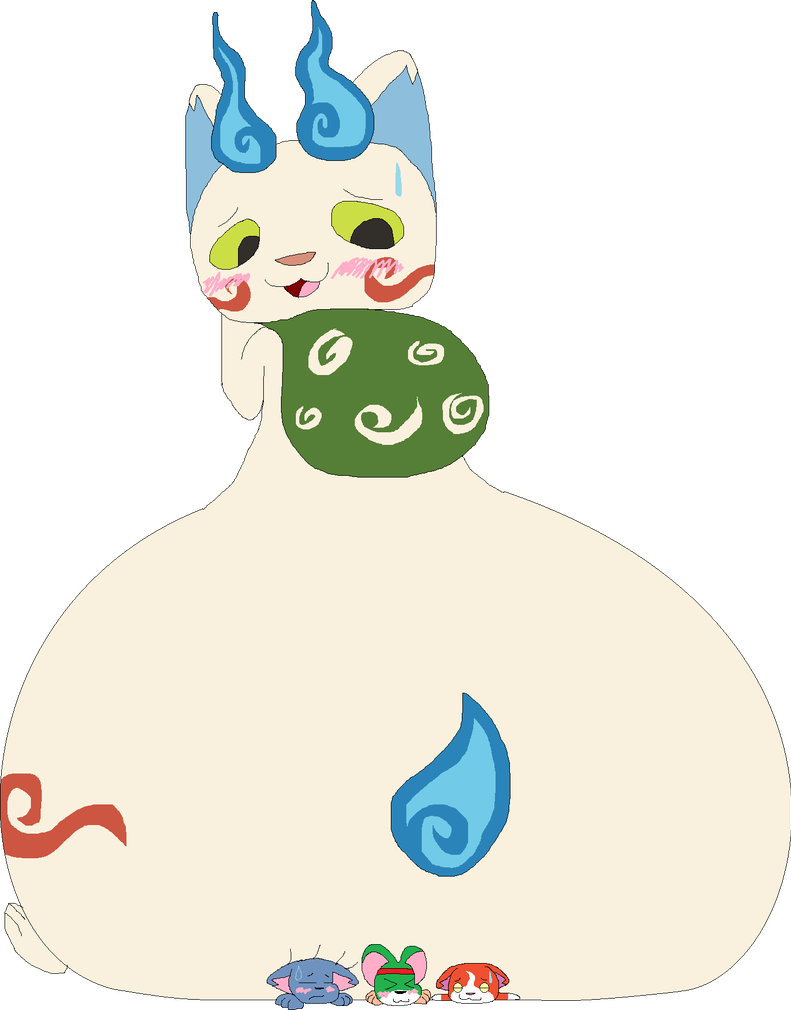 Squashed By A Giant Komasan's Booty By Bluecatriolu - Yo Kai Watch Komasan Fat (791x1010)