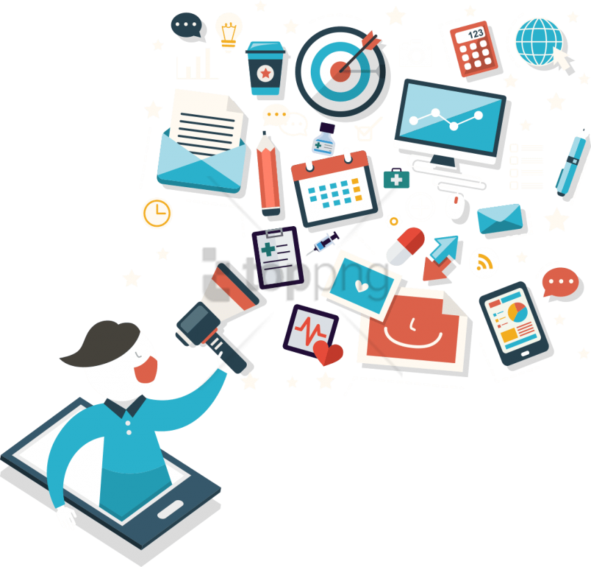 Free Png Download Vector Graphics Png Images Background - Online Advertising Vector (850x815)