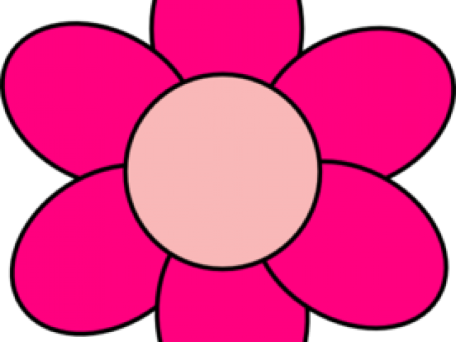 Color Clipart Pink - Png Pink Flower Cartoon (640x480)