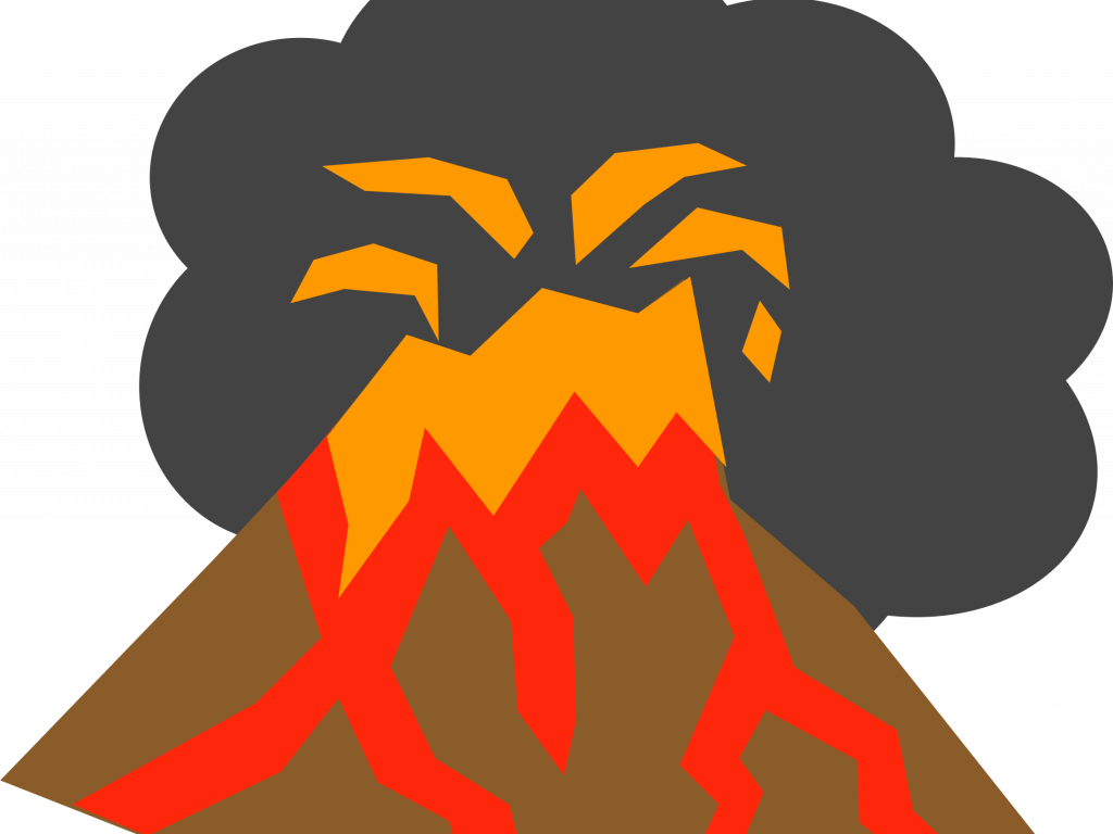 Download Volcano Clip Art - Volcano Eruption Cartoon (1024x768)