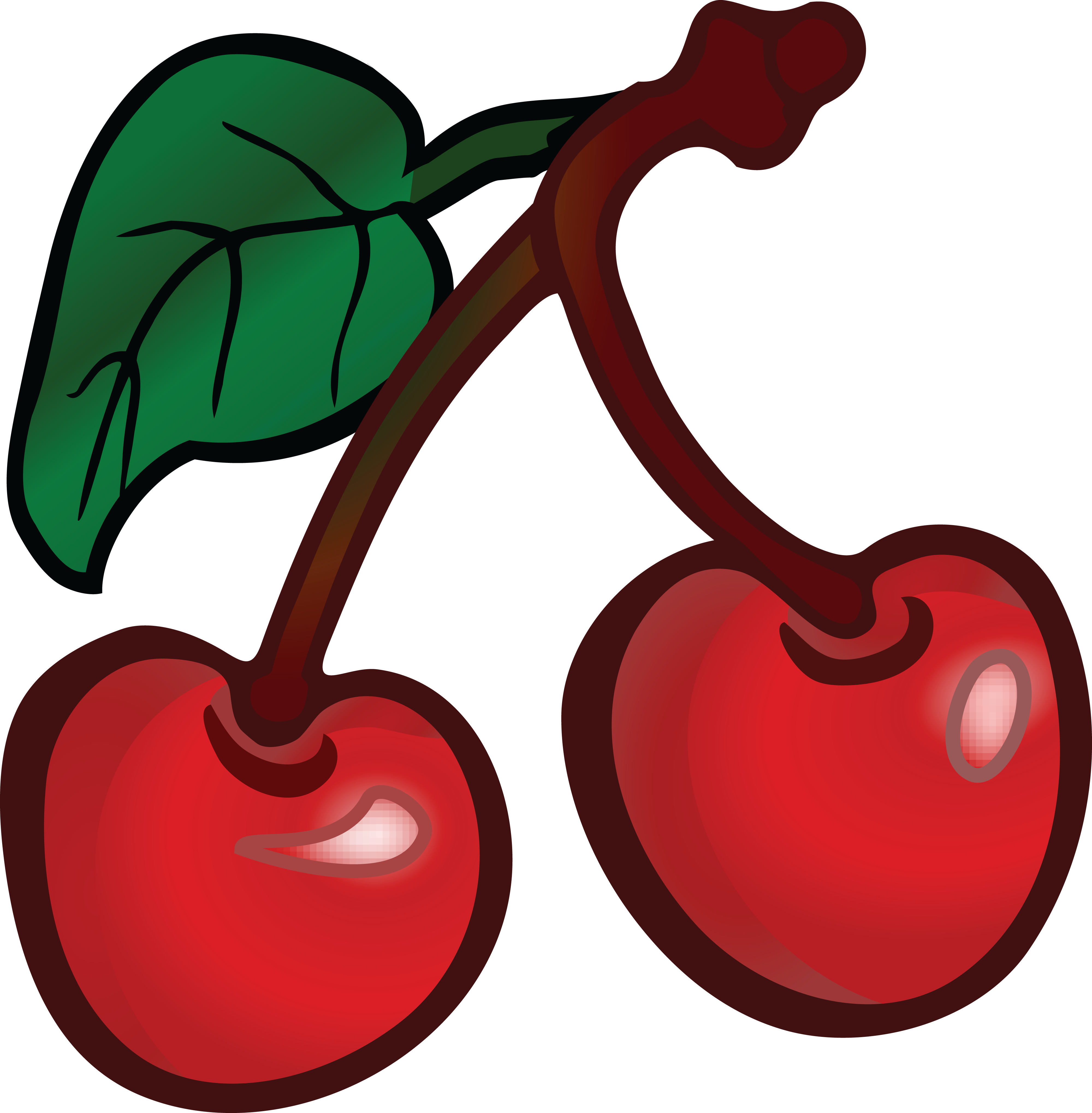 Free Of Cherries - Clip Art Cherries (4000x4078)
