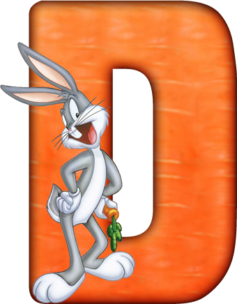 Clip Art - Bugs Bunny Letter H (340x436)