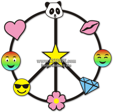 Funny Emoji Peace Sign Heat Transfer Vinyl - No Peace With Guns (450x450)