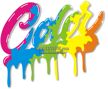 Custom Colorful Word Color Printable Heat Transfer - Illustration (450x450)