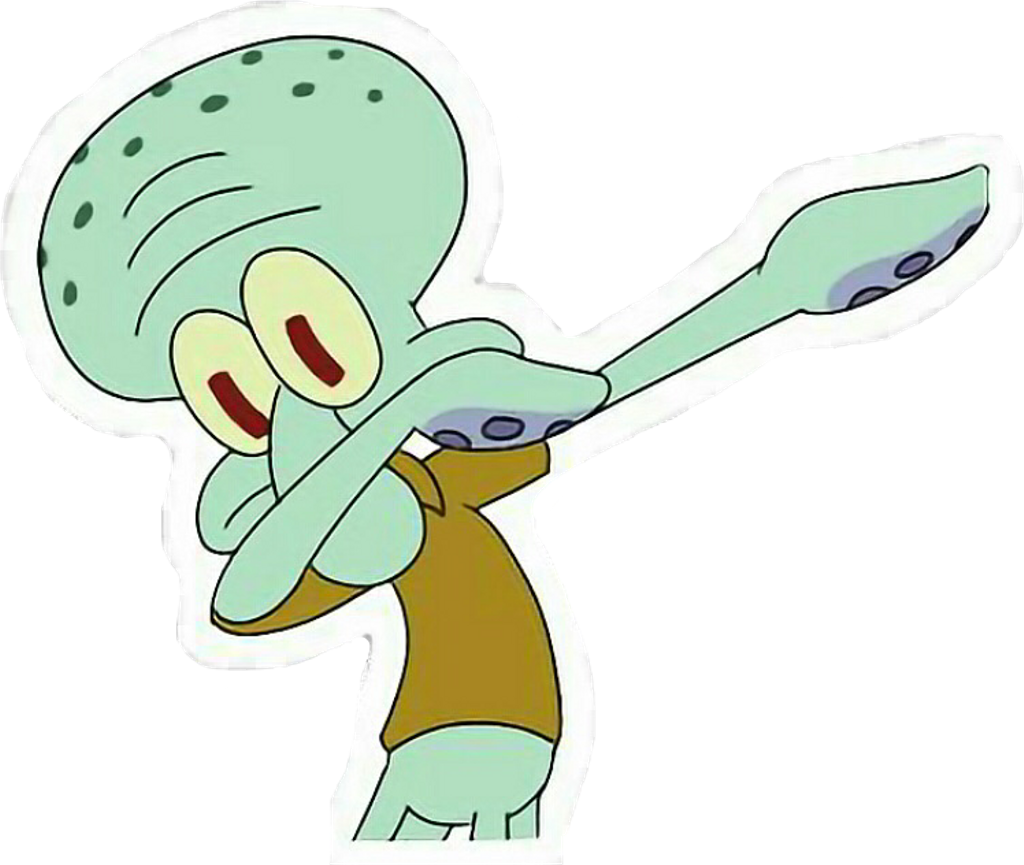 Squidward Dab Transparent Freetoedit Sticker Chasidy - Squid Ward Dab (1024x865)
