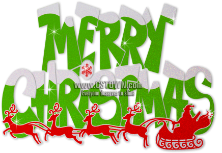 Custom Glitter Christmas Atmosphere Letters Heat Transfer - Custom Glitter Christmas Atmosphere Letters Heat Transfer (450x450)