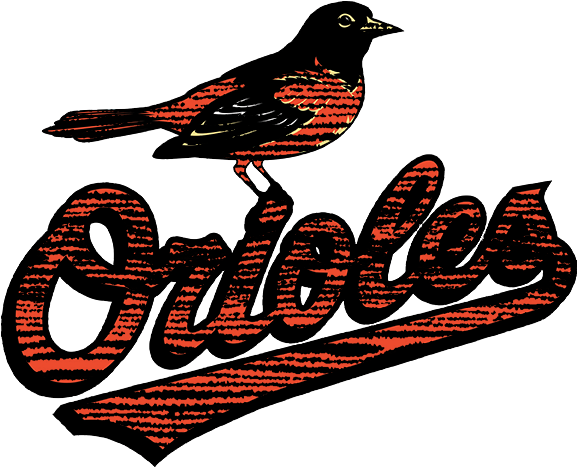 Baltimore Orioles 2009-present Primary Logo Distressed - Robin (822x1086)