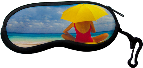 Zippered Neoprene Eyeglass Case - Neoprene Promotional Glasses Case (500x588)