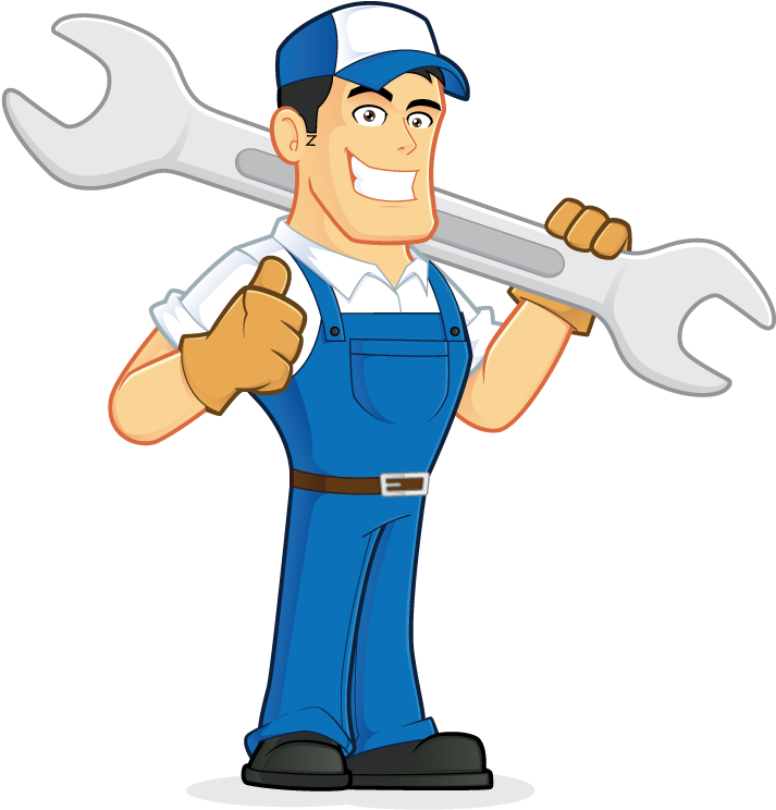Able Plumbing Banner Library Stock - Plumber Cartoon Clipart (800x889)