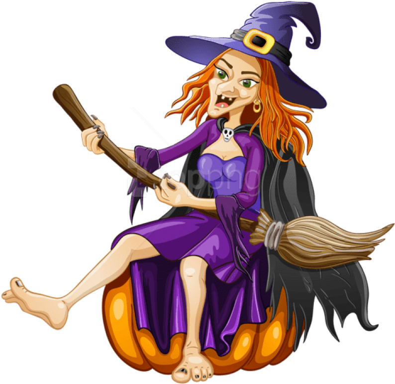 Free Png Download Halloween Witch With Pumpkin Png - Clipart Halloween Witch (850x835)