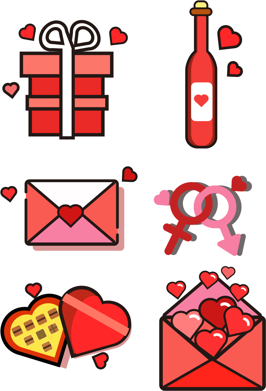 Valentine Day Elements Chocolate Envelope Gift Png - Valentine Day Elements Chocolate Envelope Gift Png (1024x1370)