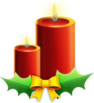 Christmas Elements - Candle With Ribbon For Christmas (360x360)