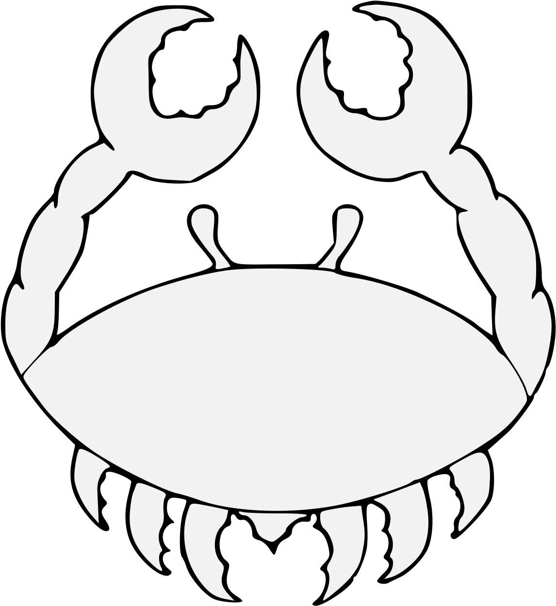 Crab Traceable Heraldic Art - Rock Crab (1181x1293)