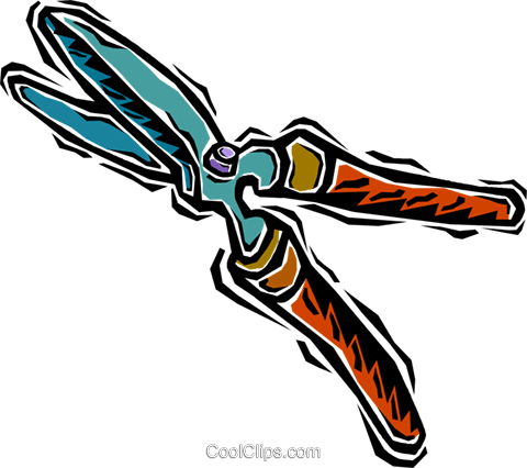 Pruning Shears Royalty Free Vector Clip Art Illustration - Pruning Shears Royalty Free Vector Clip Art Illustration (480x426)
