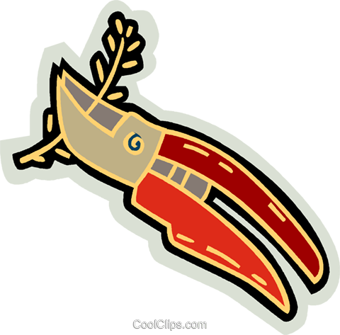 Pruning Shears With Branch Royalty Free Vector Clip - Pruning Shears With Branch Royalty Free Vector Clip (480x473)