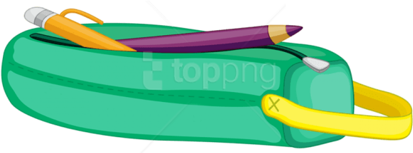 Free Png Download School Pencil Bagpicture Clipart - Pencil Case Clipart Png (850x331)