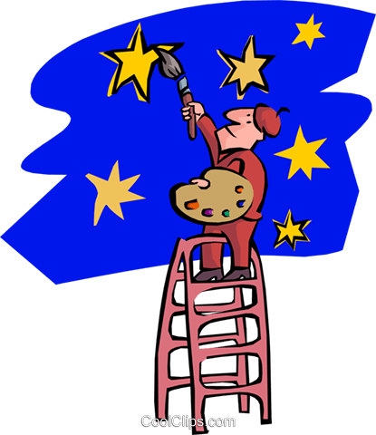 Painter Royalty Free Vector Clip Art Illustration - Painter Royalty Free Vector Clip Art Illustration (415x480)