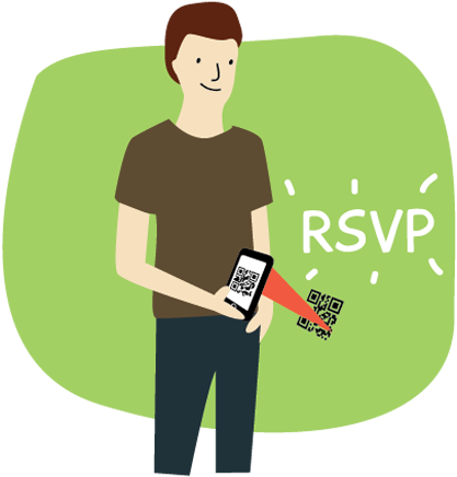 Share & Invite Guests - Illustration (480x479)