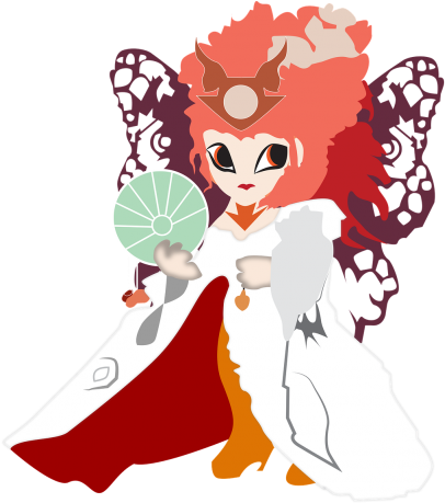 Queen,elegant Queen,butterfly Queen,queen In A Elegant - Clip Art (500x510)