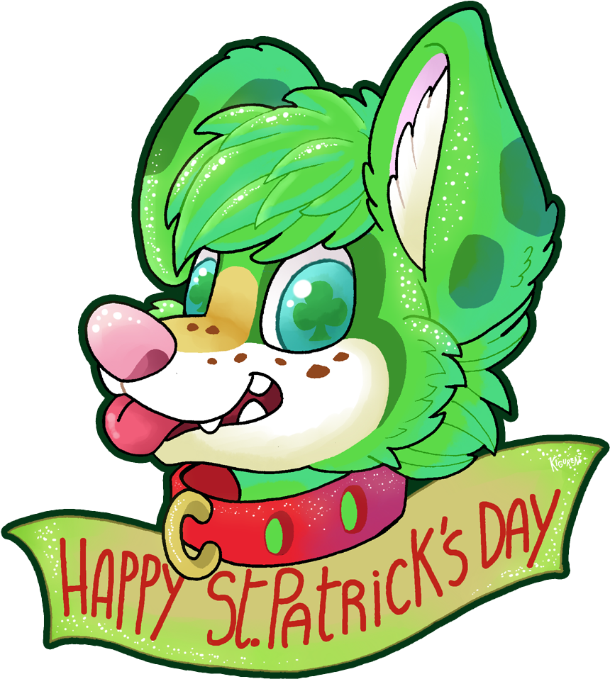 Clipart Dogs St Patrick Day - Cartoon (895x1000)