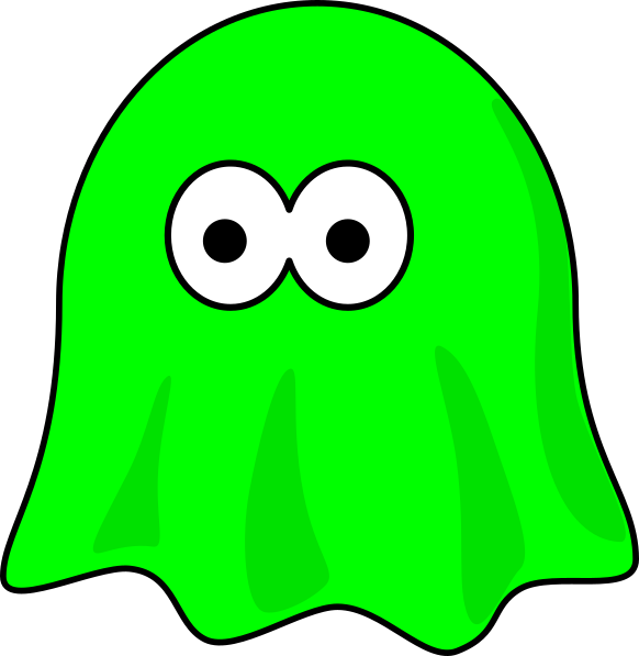 Green Ghost Clip Art (582x597)