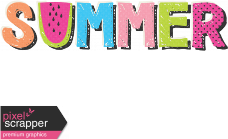 Summer Lovin' July 2017 Blog Train - Logo Summer Word Art (456x456)