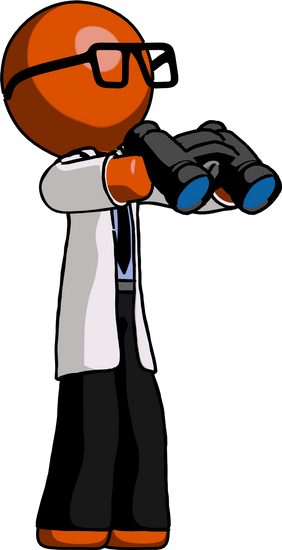 Orange Doctor Scientist Man - Orange Doctor Scientist Man (282x550)