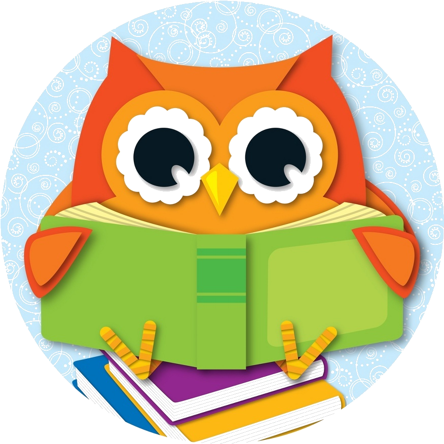 Library Media Center - Reading Owl (875x1000)