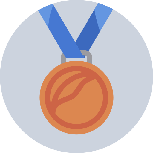 Bronze Medal Png File - Circle (512x512)