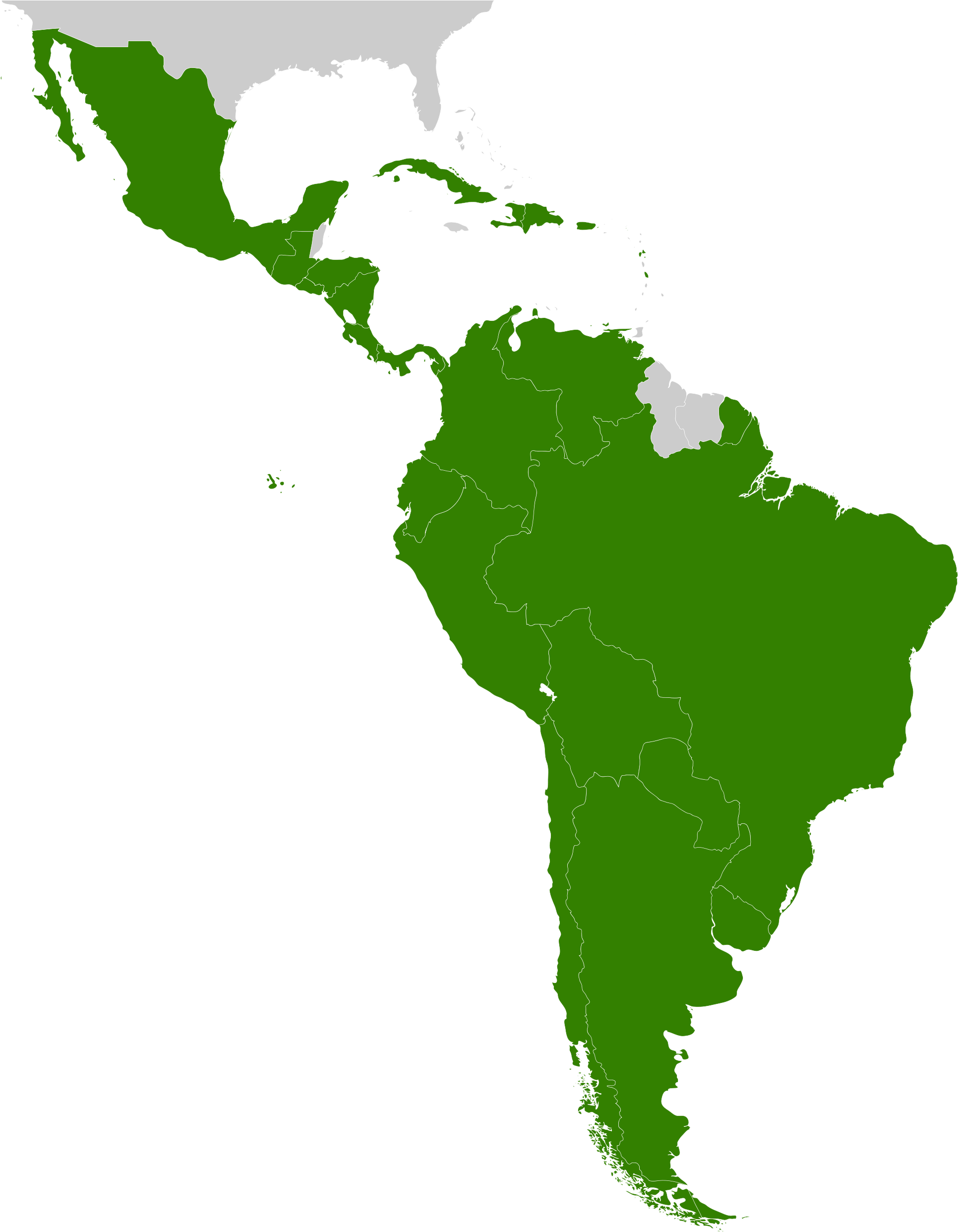 File Latin Svg Wikimedia Commons Open - Latin America Map Png (2000x2500)