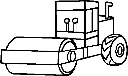 Desenho De Rolo Compressor Para Colorir - Coloriage Rouleau Compresseur (600x470)