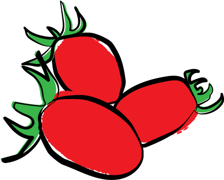 Tomato Clipart Grape Tomato - Grape Tomatoes Clipart (470x375)