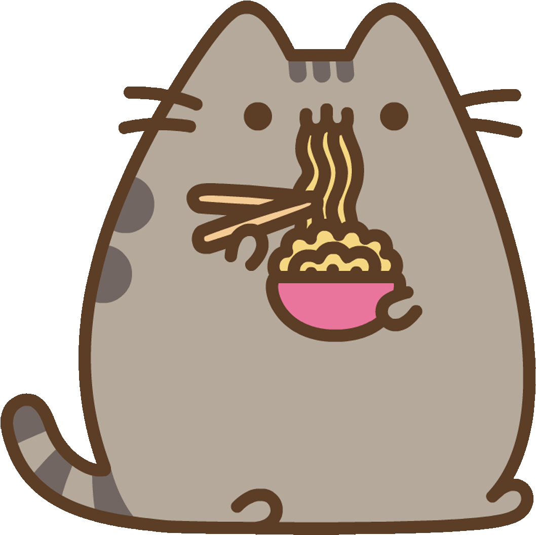 Hungry Cat Sticker By Pusheen Clipart , Png Download - Pusheen Ice Cream Gi...