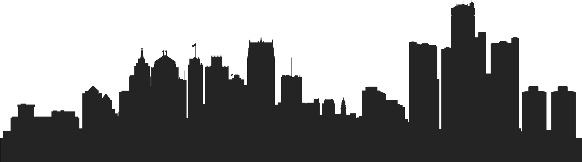 Next - Detroit Skyline Silhouette Png (1920x560)