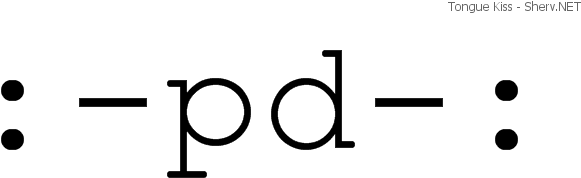 Tongue Kiss Inverted - Circle (646x217)