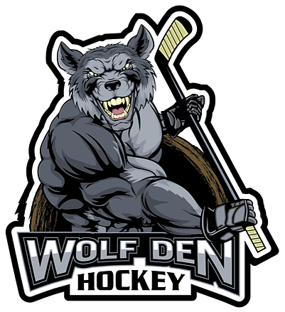 Wolf Den Hockey - Cartoon (487x504)