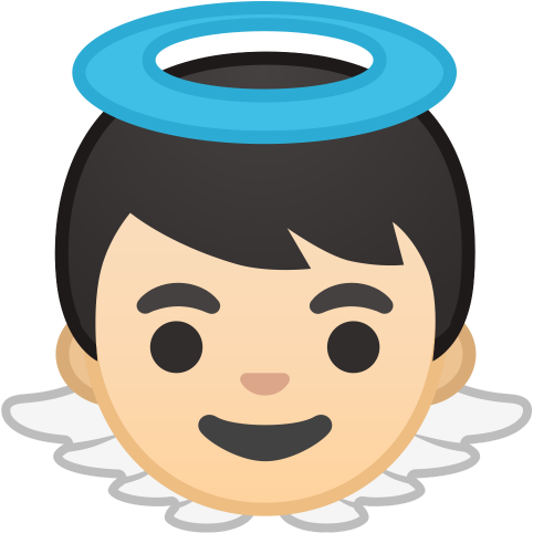 10698 Baby Angel Light Skin Tone Icon - Emoji Anjinho (512x512)