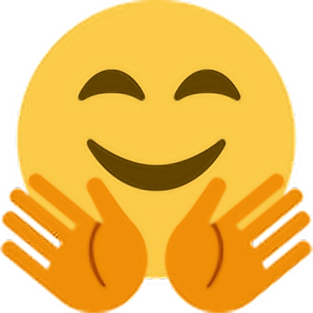 Hands Wave Hug Emoji Emoticon Face Expression Feeling - 🤗 Que Significa Esta Carita (1024x1024)