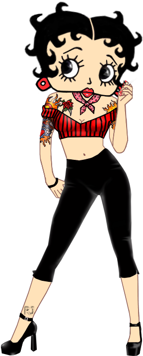 Sexy Betty Betty Boop Tattoos, Betty White, Lucille - Cartoon - (450x750)  Png Clipart Download