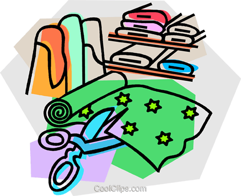 Schneiden Stoff Vektor Clipart Bild Vc015875 Coolclipscom - Fabric Clipart Png (480x391)