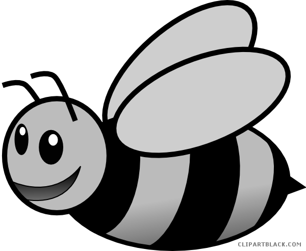 Small Bee Animal Free Black White Clipart Images Clipartblack - Bumble Bee Child Care Centre (600x492)